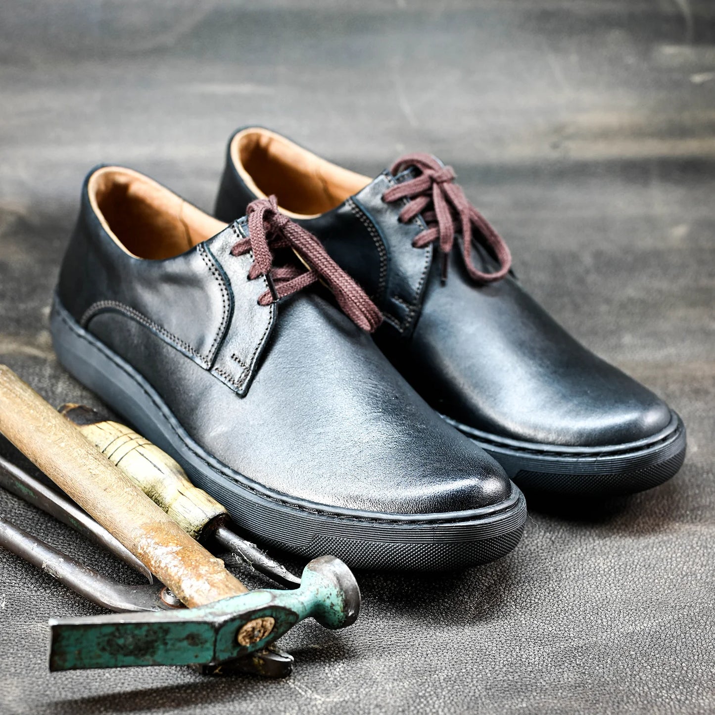 Black Leather Men’s Casual Shoes – Luca | KarolShoes