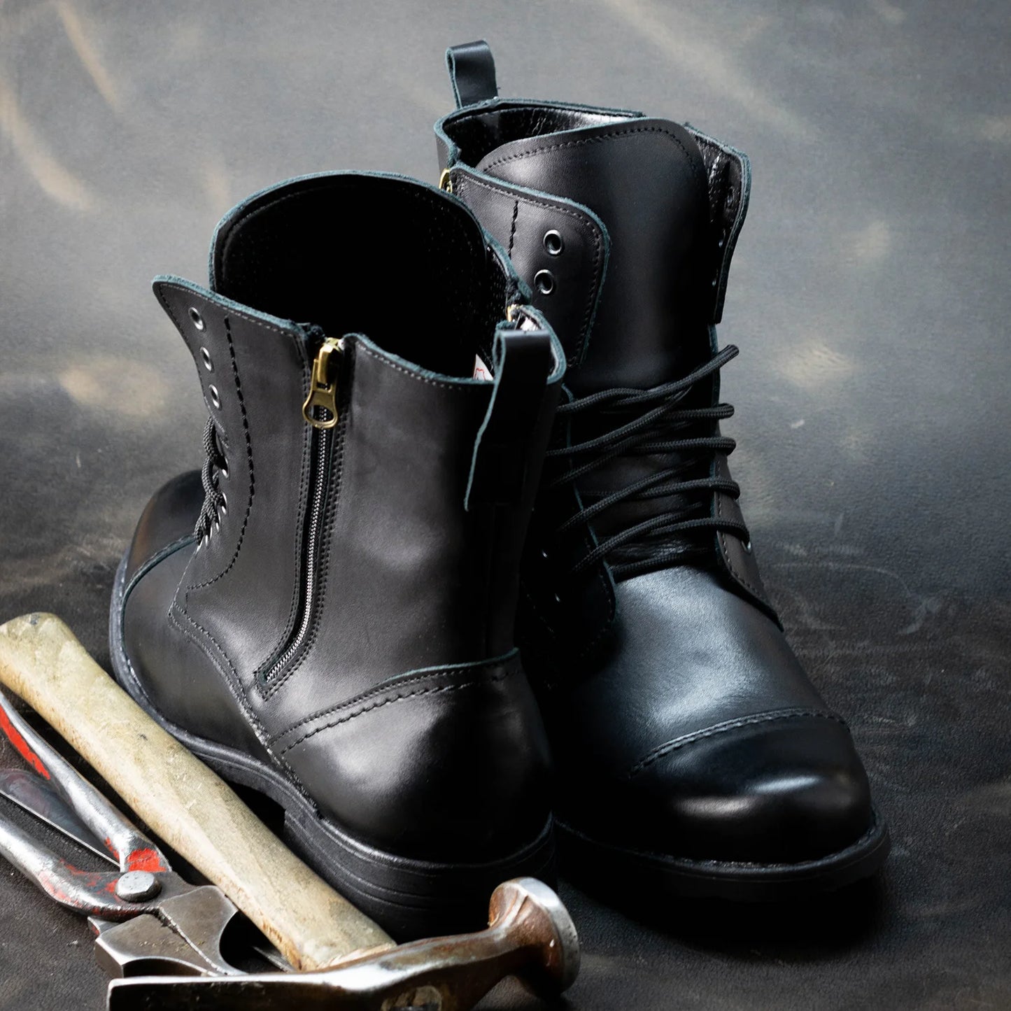 Handmade Black Leather Men’s Boots – Elegant | KarolShoes