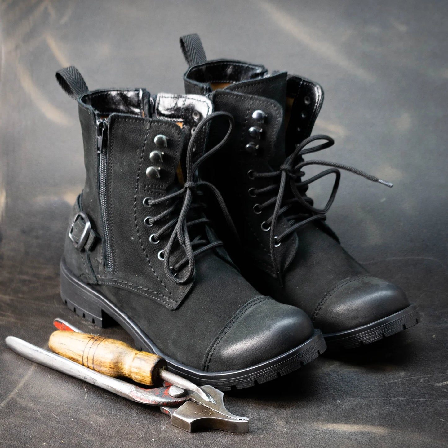 Black Leather Women’s Ankle Boots – Aria | KarolShoes