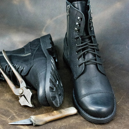 Handmade Black Leather Men’s Boots – Alex | KarolShoes