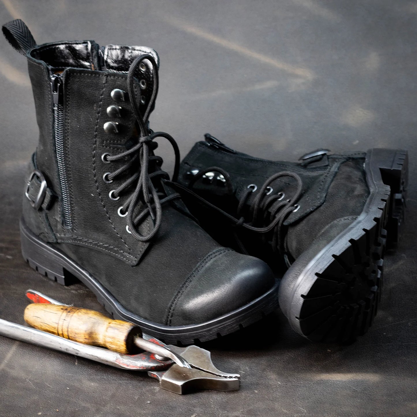 Black Leather Women’s Ankle Boots – Aria | KarolShoes