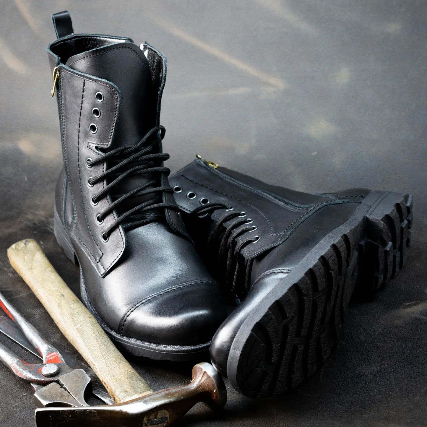 Handmade Black Leather Men’s Boots – Elegant | KarolShoes