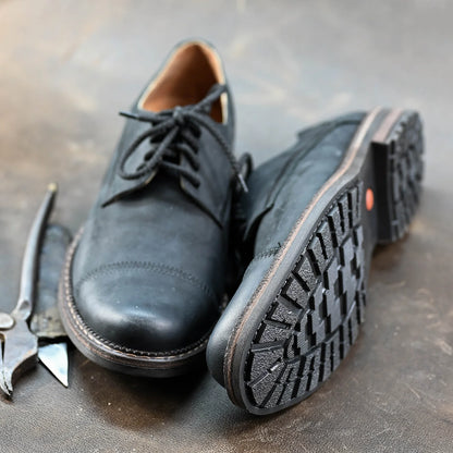 Pánské kožené derby polobotky Mauro – ručně šité | KarolShoes