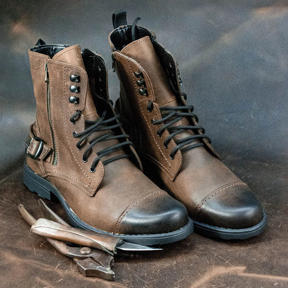 Handmade Brown Leather Men’s Boots – Alex | KarolShoes