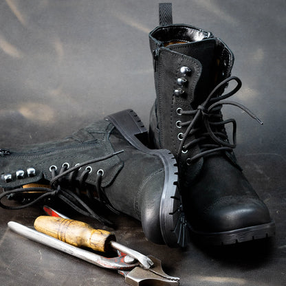 Black Leather Women’s Ankle Boots – Aria | KarolShoes