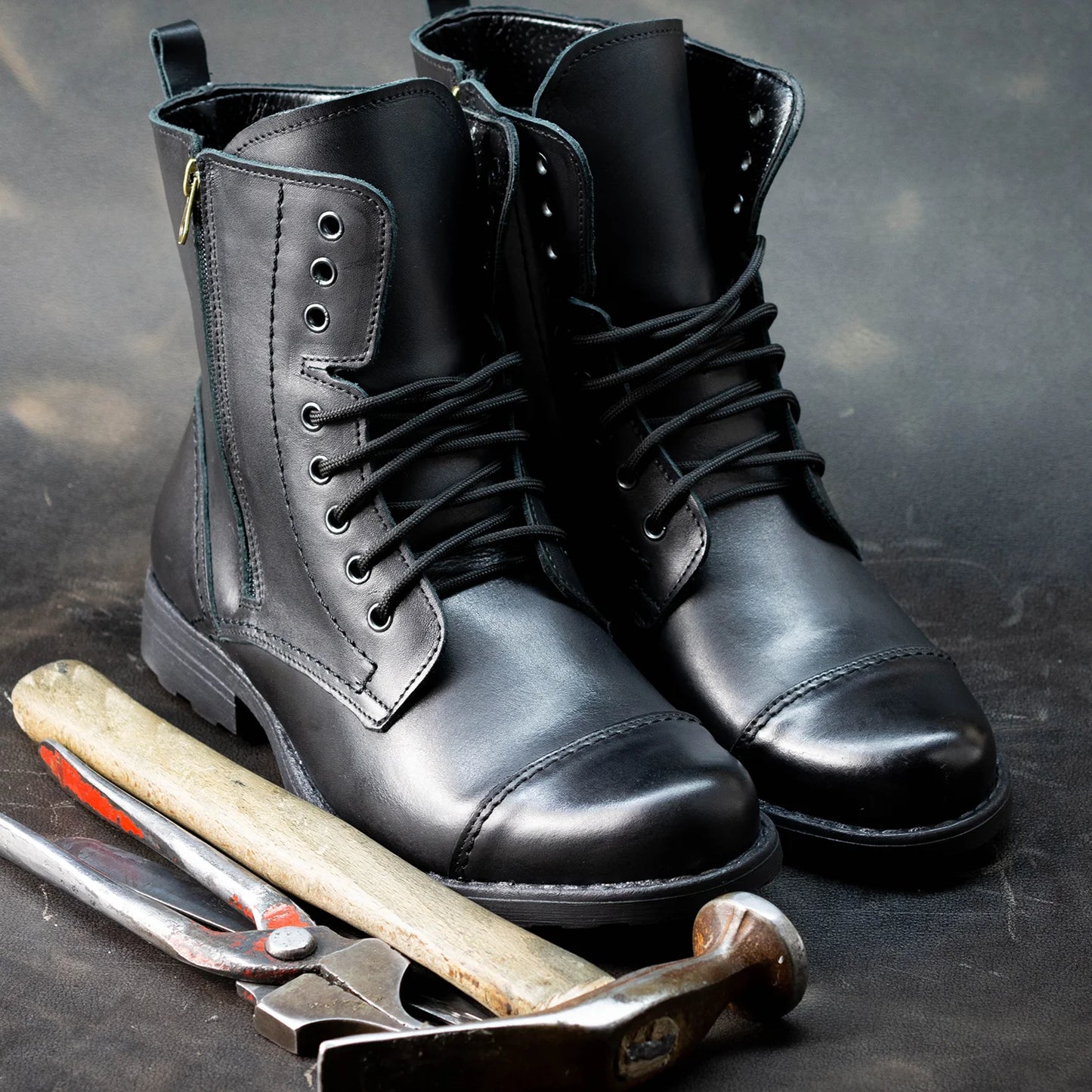 Handmade Black Leather Men’s Boots – Elegant | KarolShoes