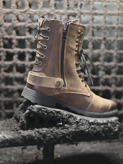 Motocyklové boty All Ride Sonny Hnědé – ručně šité z italské kůže | KarolShoes