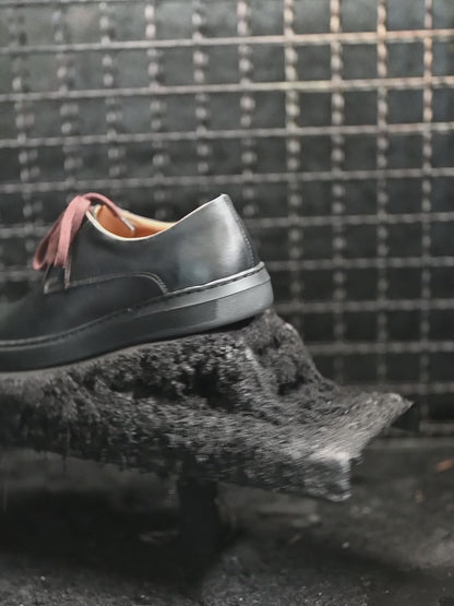 Black Leather Men’s Casual Shoes – Luca | KarolShoes