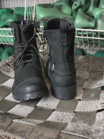 Black Leather Women’s Ankle Boots – Aria | KarolShoes